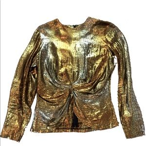 Vintage Metallic Snake Skin Blouse